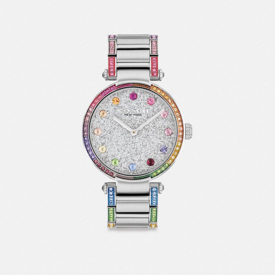 Relógios COACH Cary, 34 Mm Feminino Prateadas | 94675JIMV