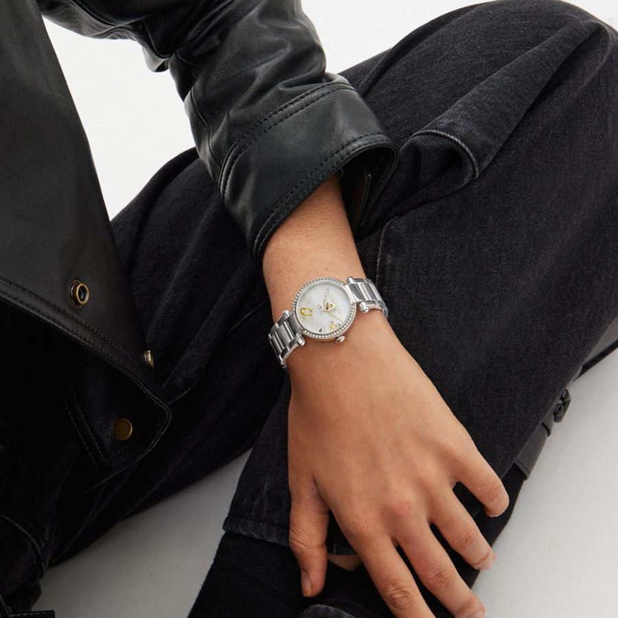 Relógios COACH Cary, 34 Mm Feminino Prateadas | 49251VEDO