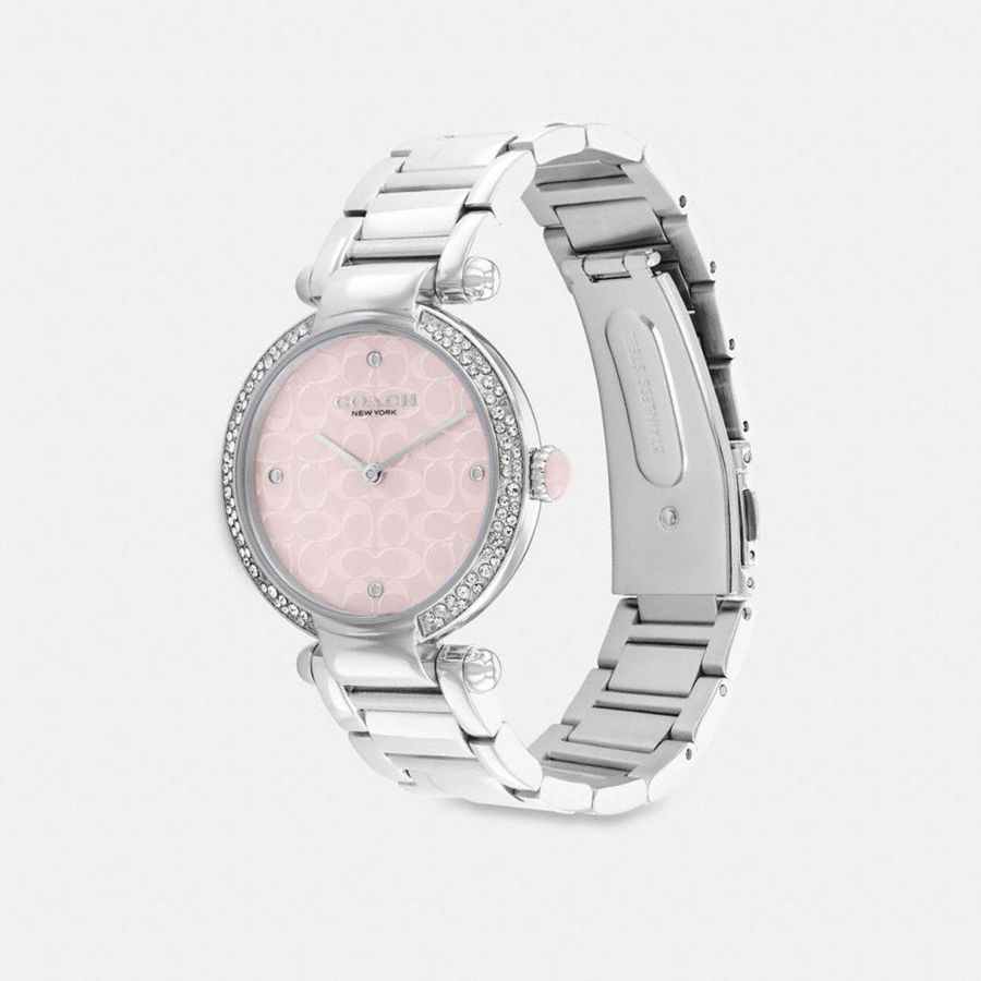 Relógios COACH Cary, 34 Mm Feminino Prateadas | 06143UOGT