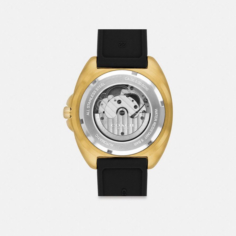 Relógios COACH Charter Automatic, 44 Mm Masculino Pretas | 60273FSZY