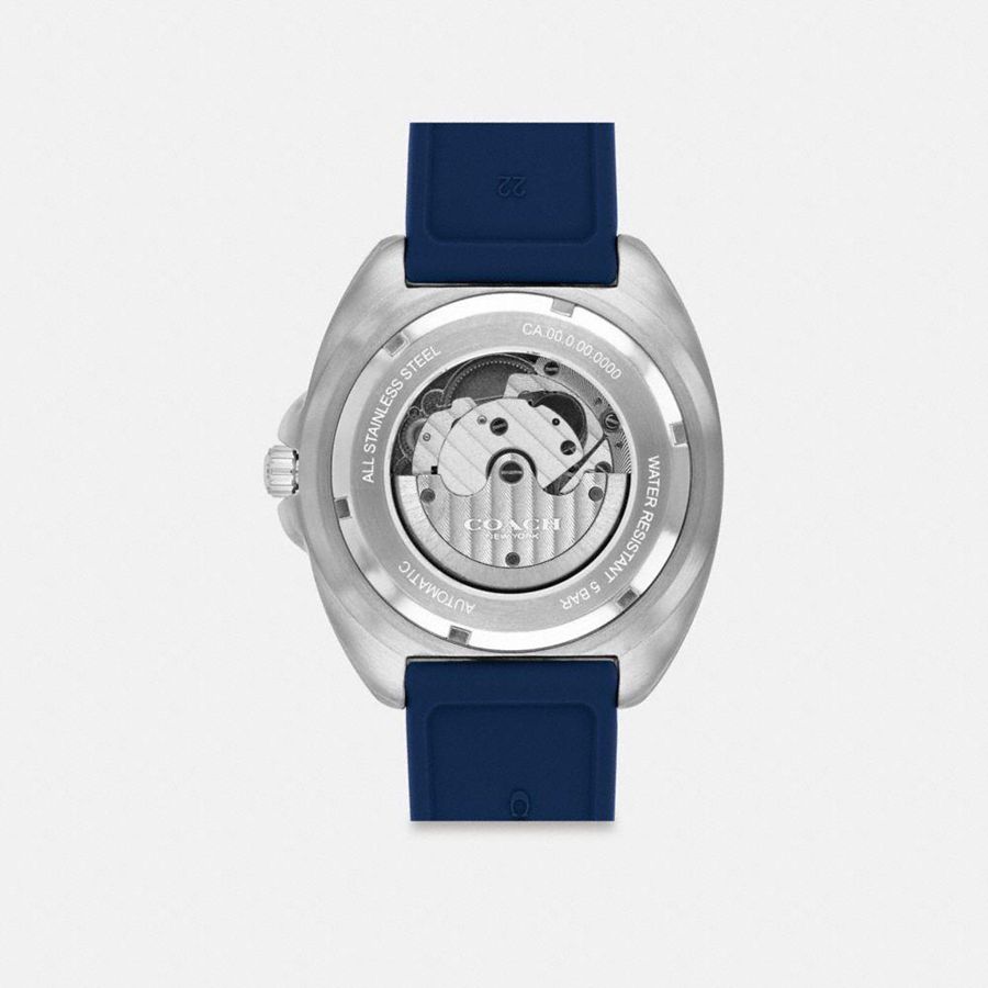 Relógios COACH Charter Automatic, 44 Mm Masculino Azuis | 63501IAGN