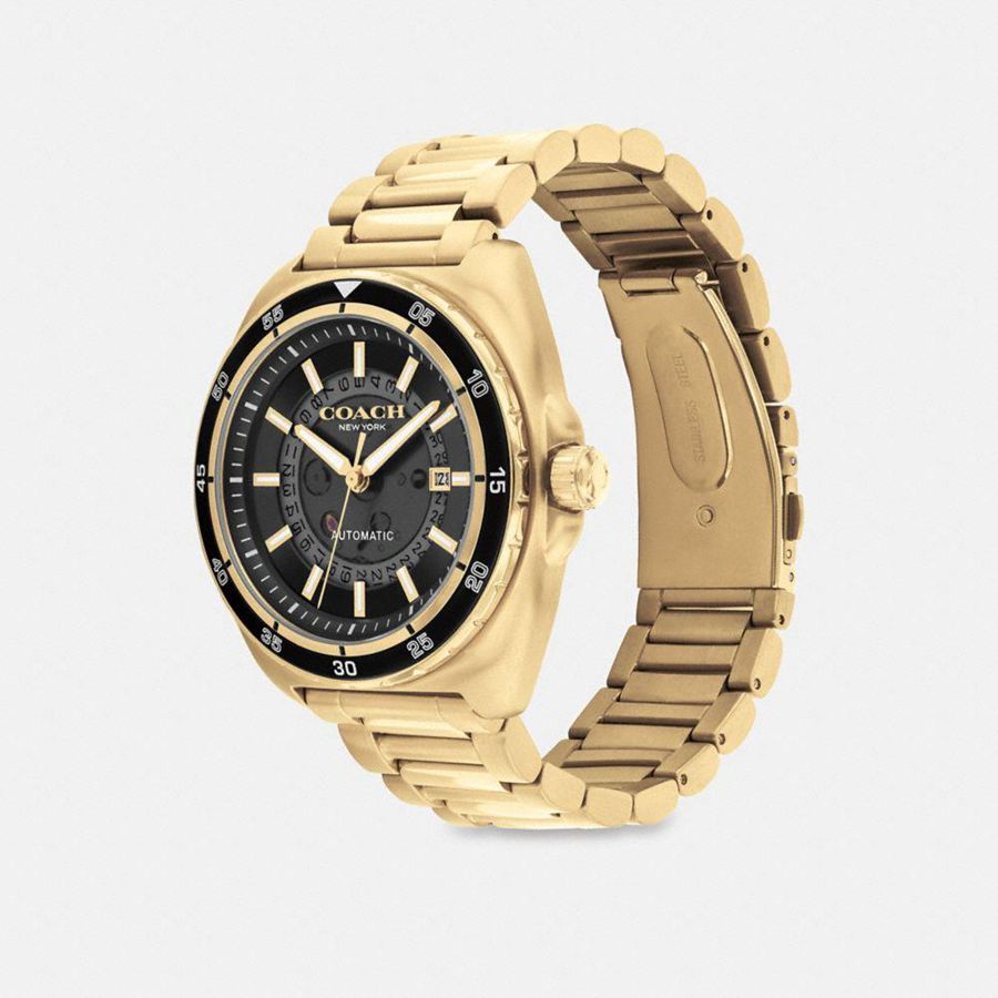 Relógios COACH Charter Automatic, 44 Mm Masculino Douradas | 04872PNJS
