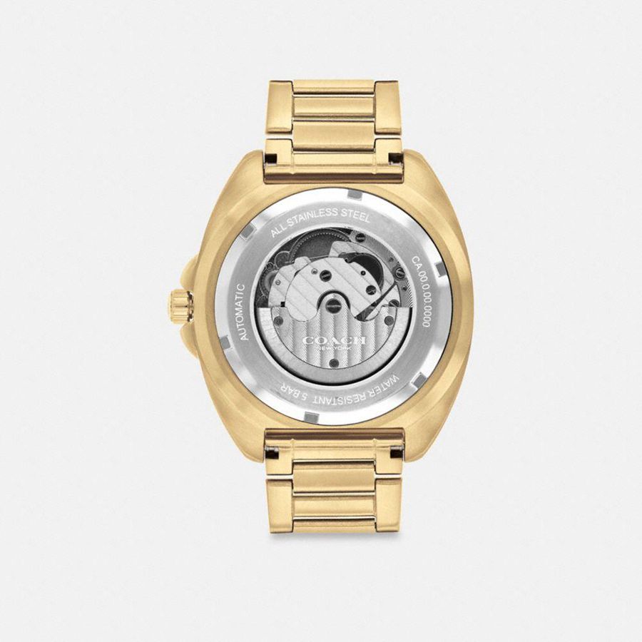 Relógios COACH Charter Automatic, 44 Mm Masculino Douradas | 04872PNJS