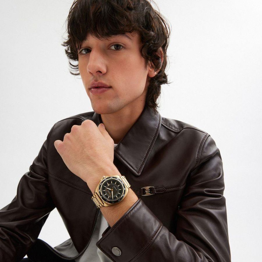 Relógios COACH Charter Automatic, 44 Mm Masculino Douradas | 04872PNJS