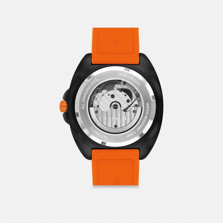 Relógios COACH Charter Automatic, 44 Mm Masculino Laranja | 13540EOSA