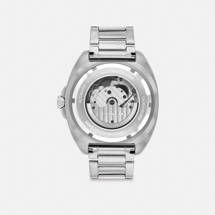Relógios COACH Charter Automatic, 44 Mm Masculino Prateadas | 03867KHML