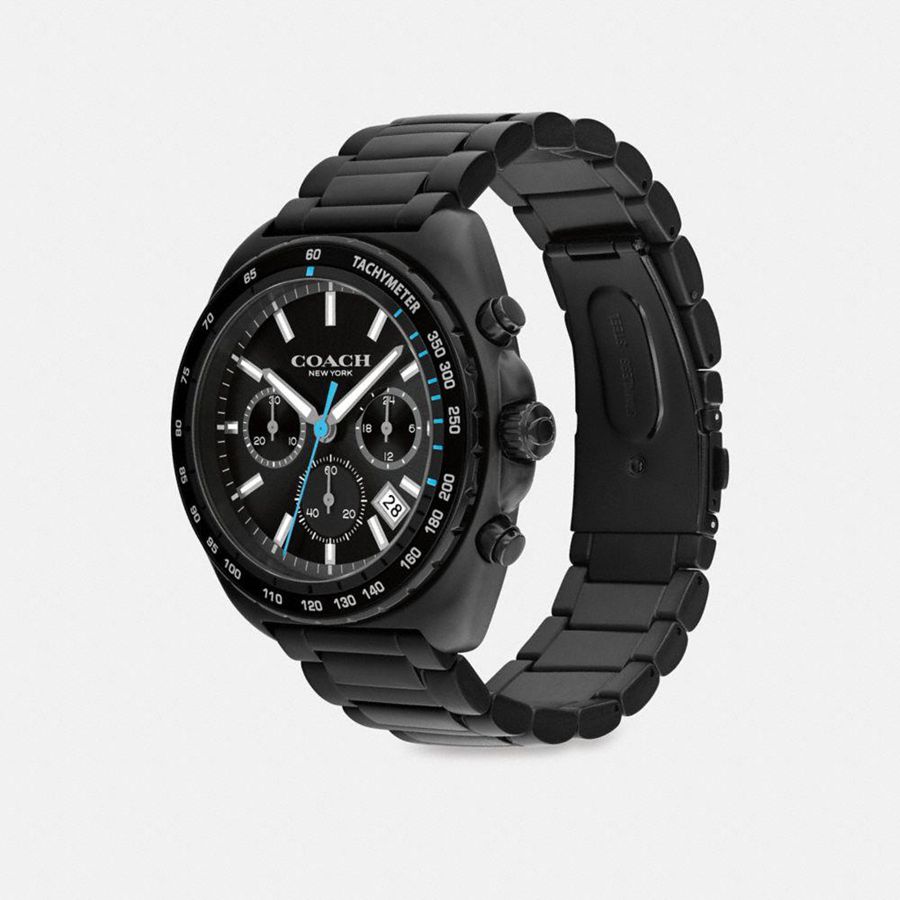 Relógios COACH Charter Chronograph, 44 Mm Masculino Pretas | 85472AESQ