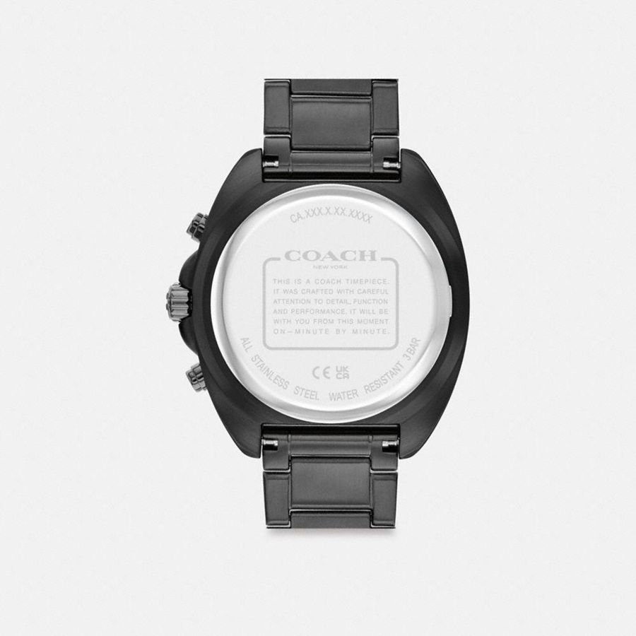 Relógios COACH Charter Chronograph, 44 Mm Masculino Pretas | 85472AESQ