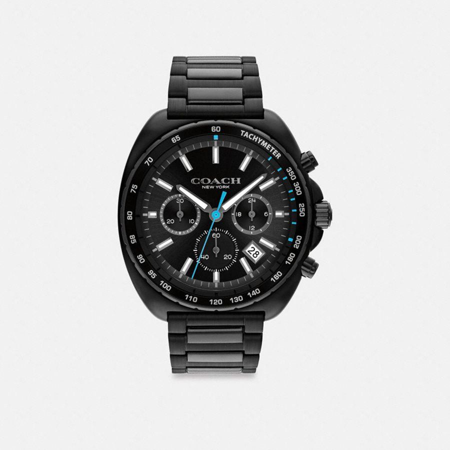 Relógios COACH Charter Chronograph, 44 Mm Masculino Pretas | 85472AESQ