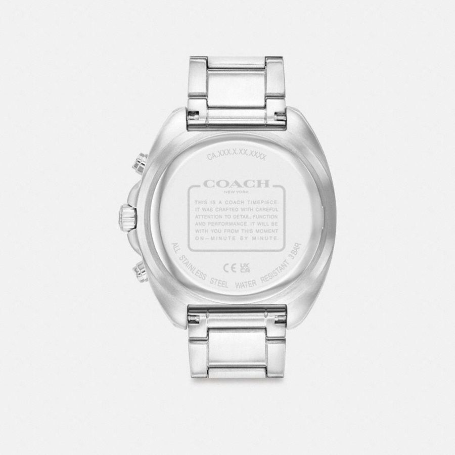 Relógios COACH Charter Chronograph, 44 Mm Masculino Prateadas | 26954SXTO