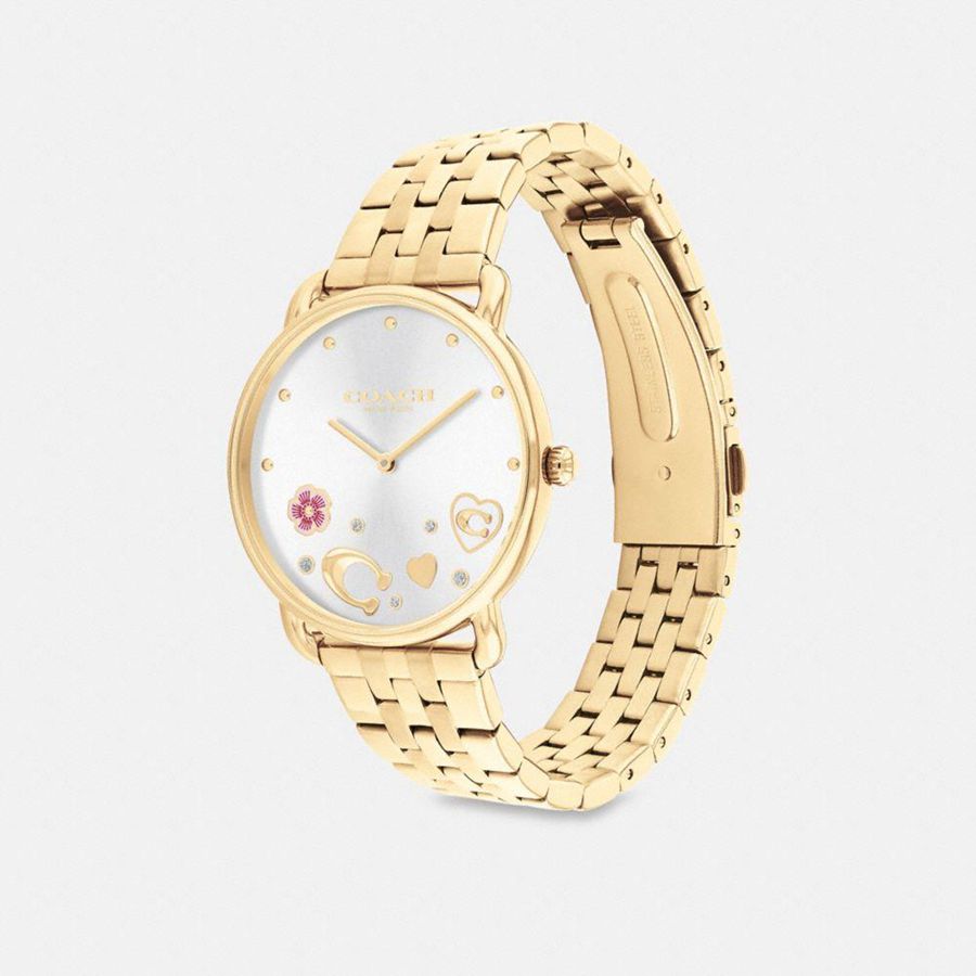 Relógios COACH Elliot, 36 Mm Feminino Douradas | 24065KQGZ