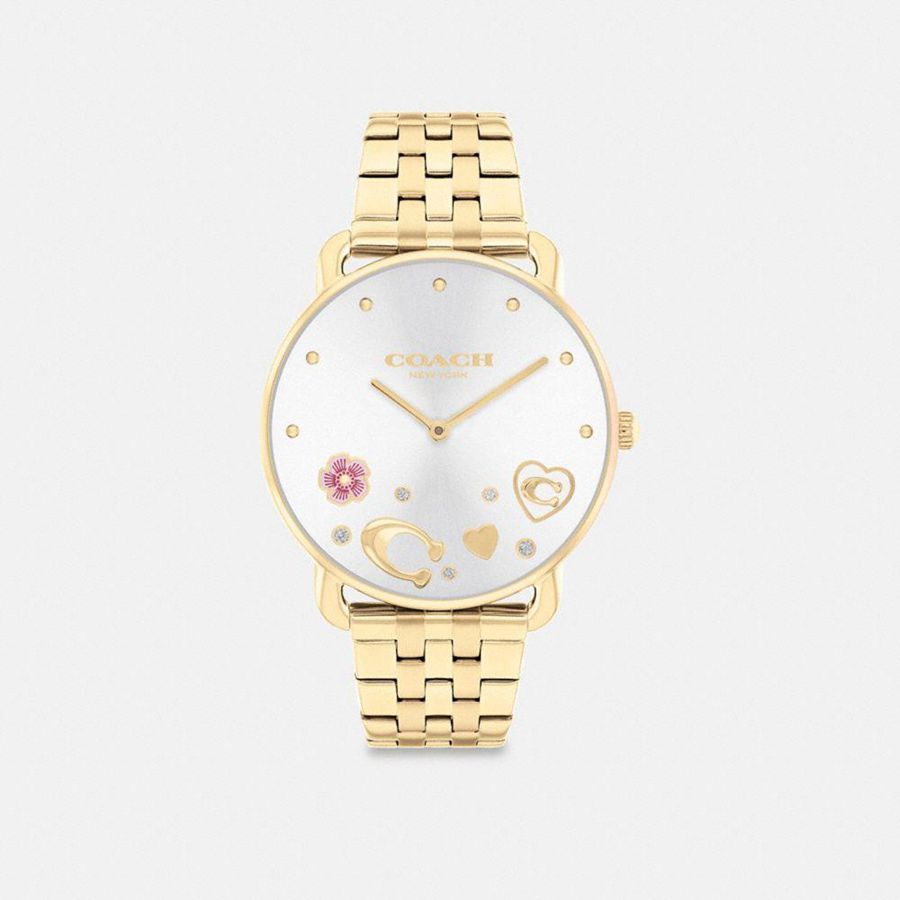 Relógios COACH Elliot, 36 Mm Feminino Douradas | 24065KQGZ