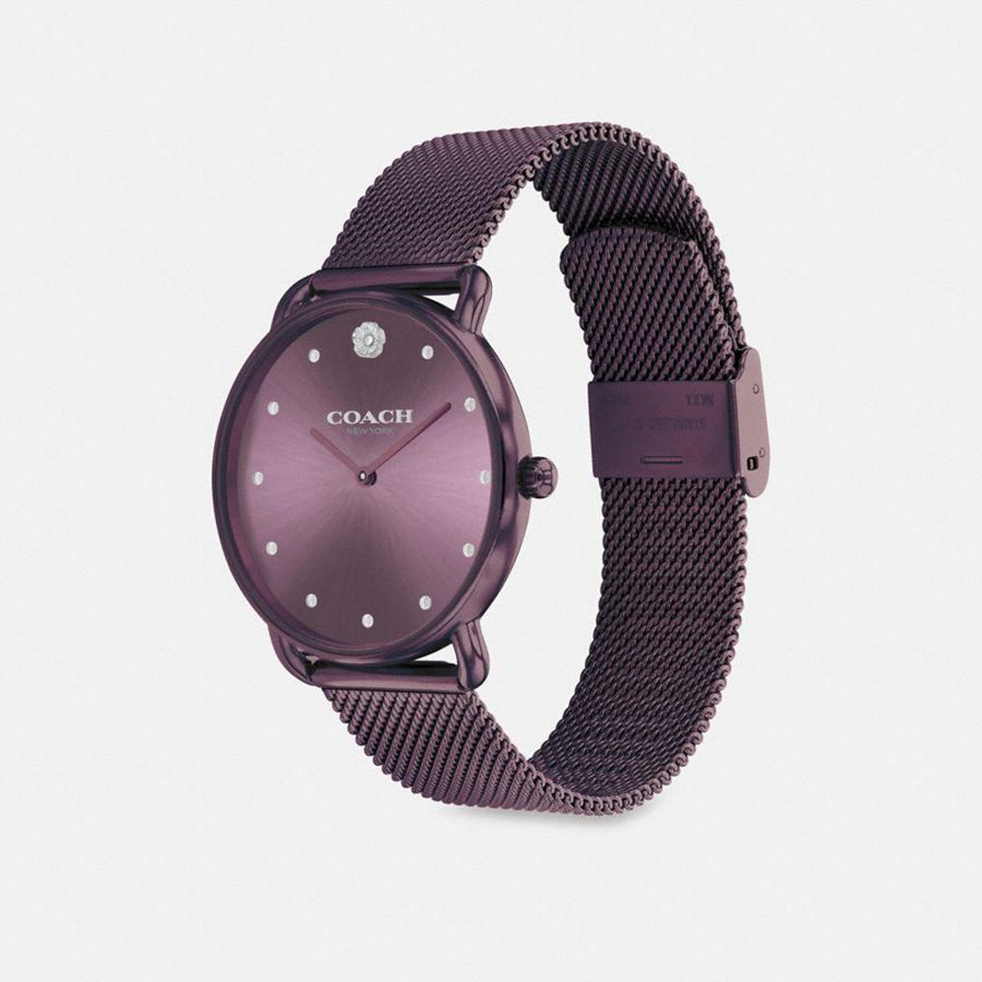 Relógios COACH Elliot, 36 Mm Feminino Roxo | 42905TPOJ
