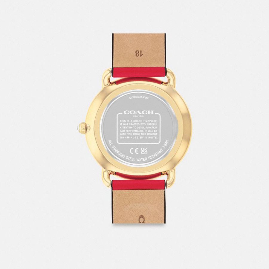 Relógios COACH Elliot, 36 Mm Feminino Vermelhas | 84163SCUY