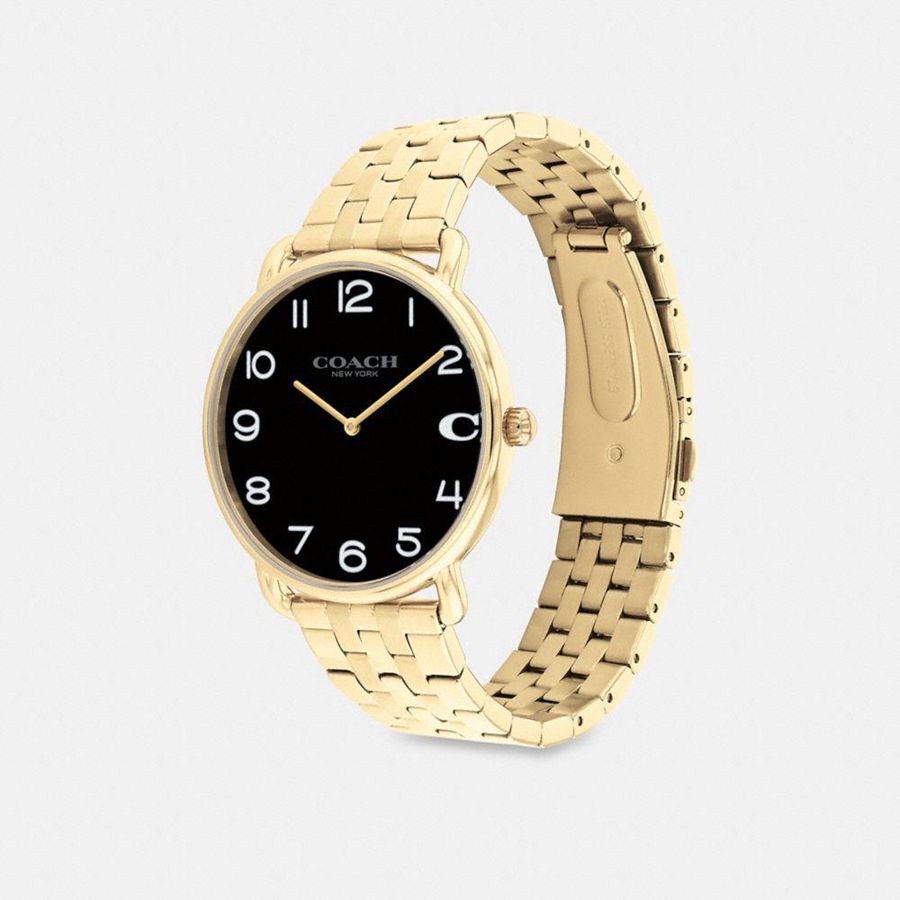 Relógios COACH Elliot, 41 Mm Masculino Douradas | 20346XPED