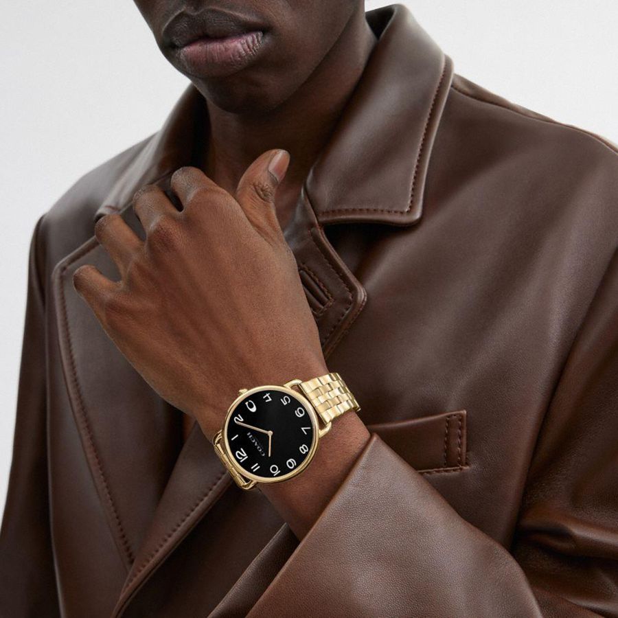 Relógios COACH Elliot, 41 Mm Masculino Douradas | 20346XPED