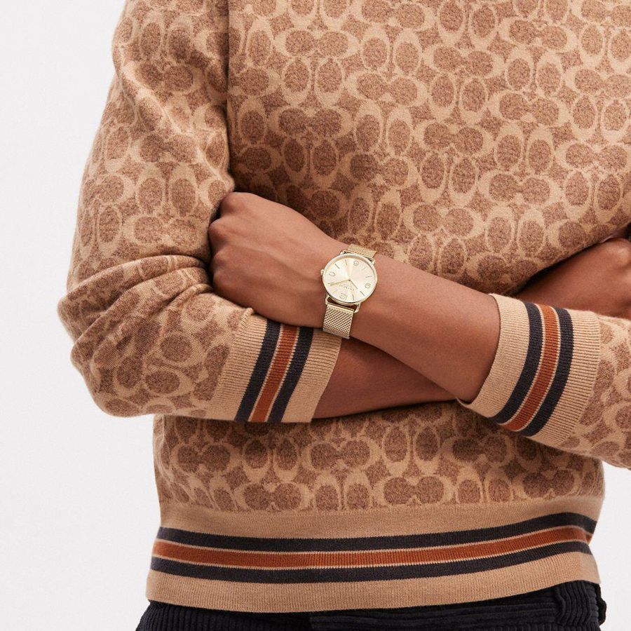Relógios COACH Elliot, 41 Mm Masculino Douradas | 58327MKLJ