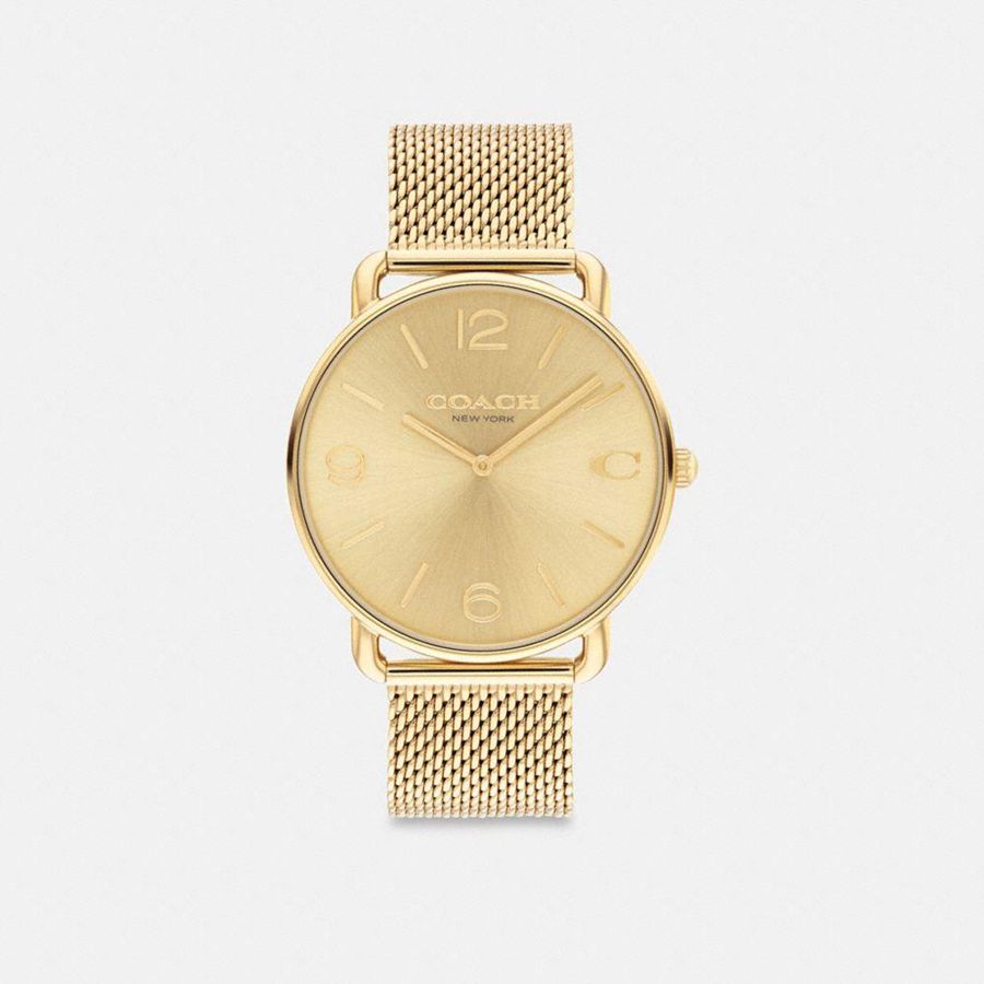 Relógios COACH Elliot, 41 Mm Masculino Douradas | 58327MKLJ