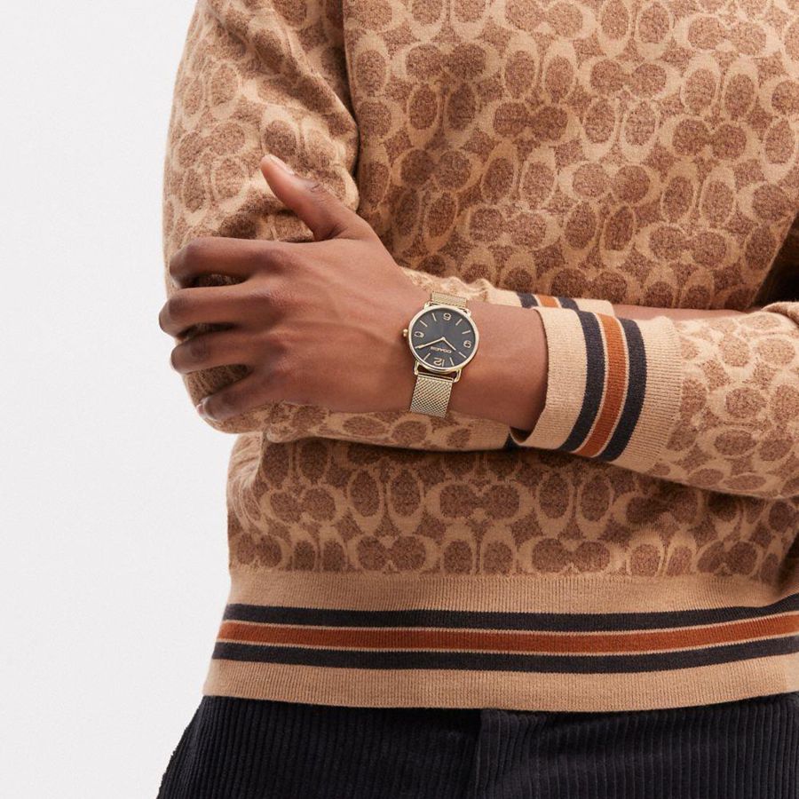 Relógios COACH Elliot, 41 Mm Masculino Douradas | 96842NOUD