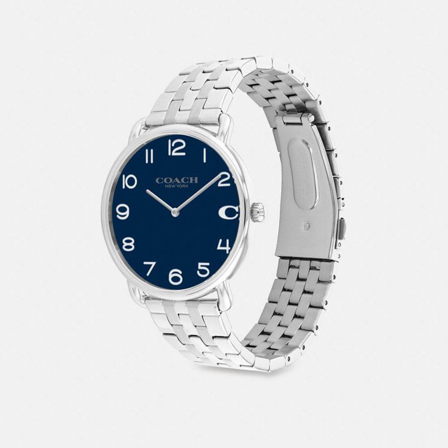 Relógios COACH Elliot, 41 Mm Masculino Prateadas | 94821SIBP
