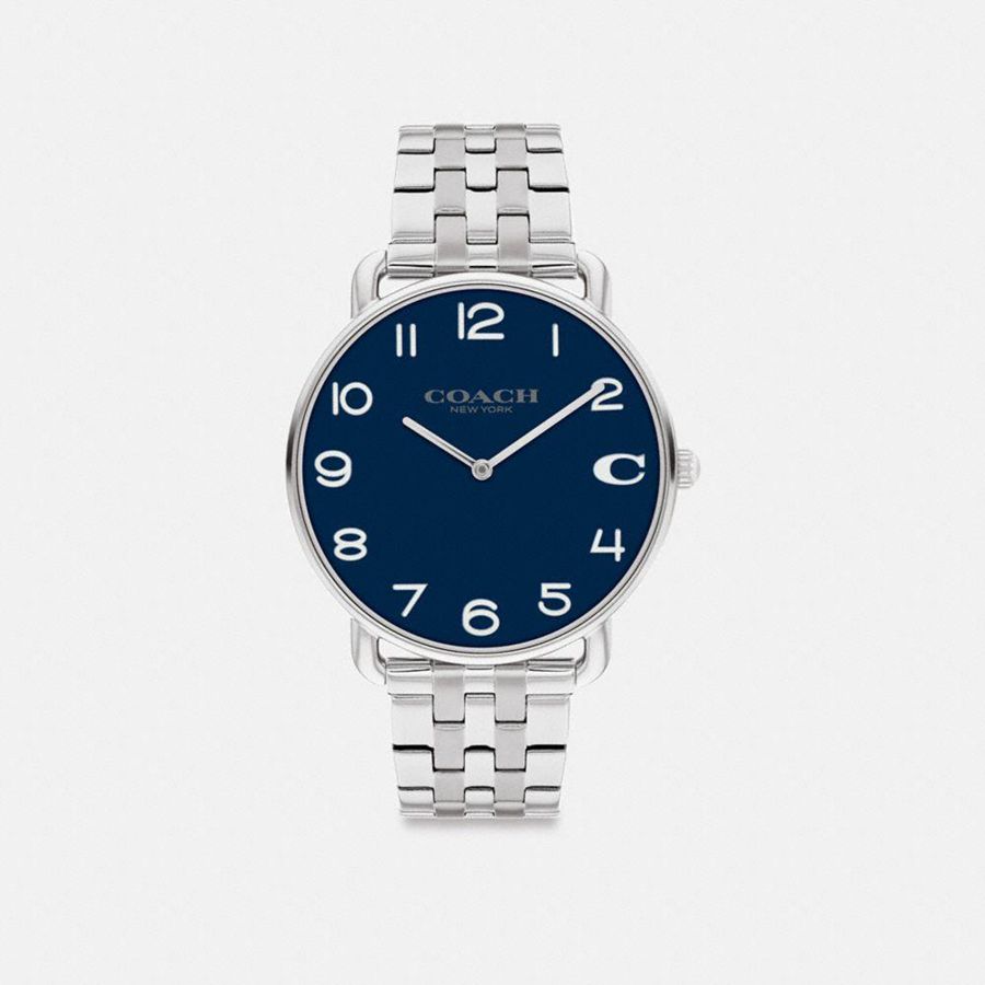 Relógios COACH Elliot, 41 Mm Masculino Prateadas | 94821SIBP