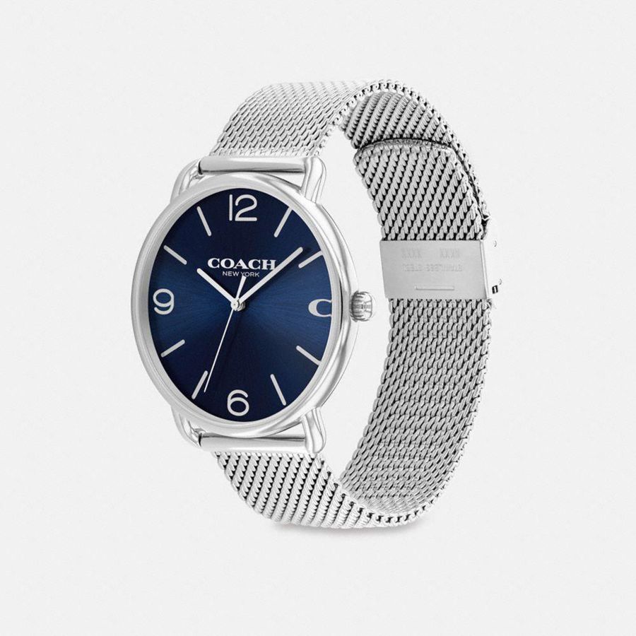 Relógios COACH Elliot, 41 Mm Masculino Prateadas | 50234QJUB