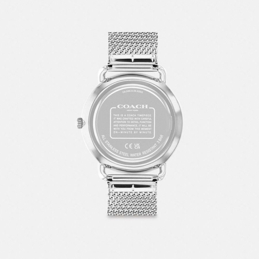 Relógios COACH Elliot, 41 Mm Masculino Prateadas | 50234QJUB
