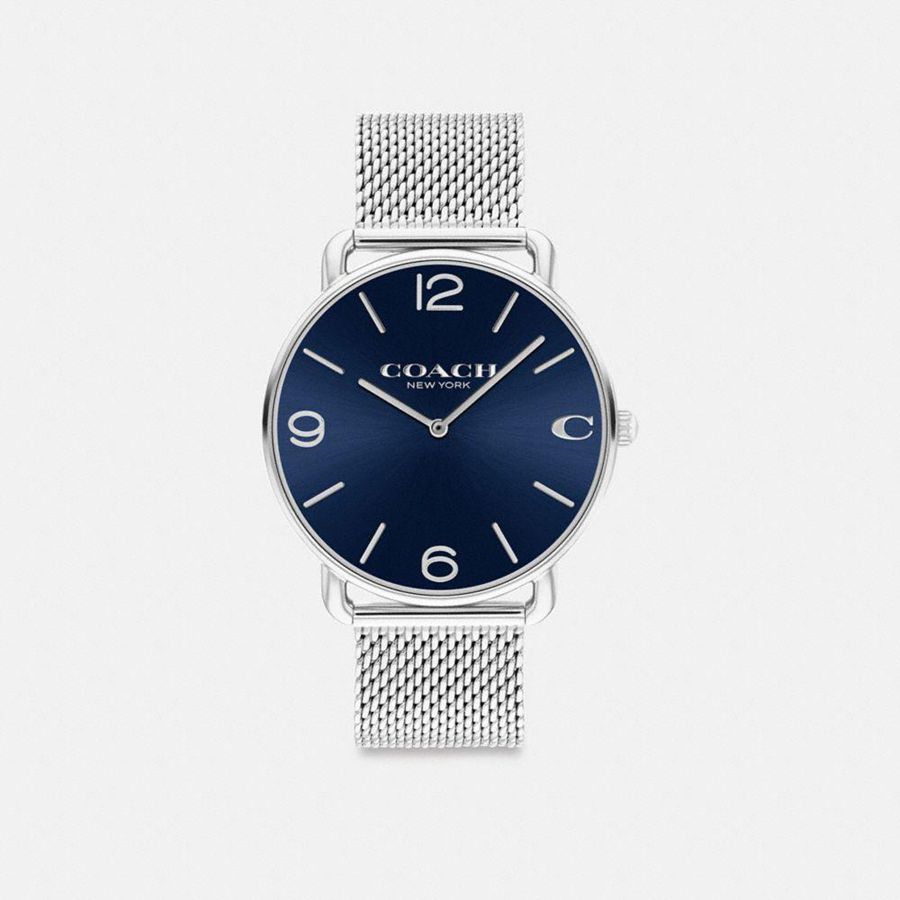 Relógios COACH Elliot, 41 Mm Masculino Prateadas | 50234QJUB