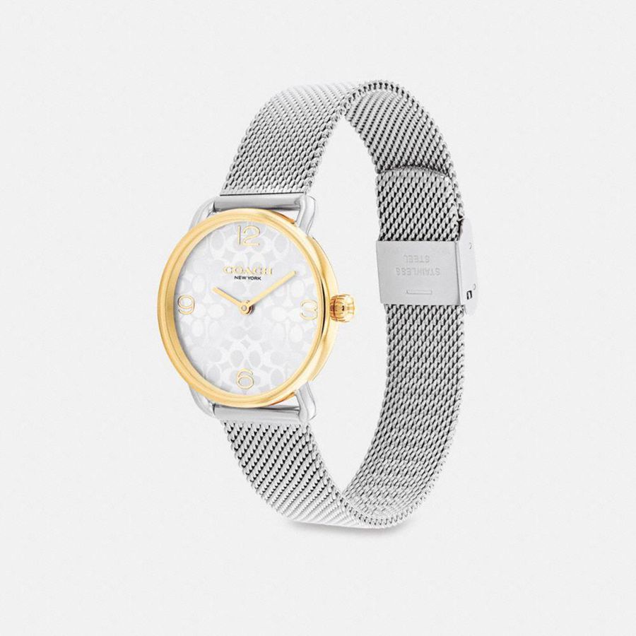 Relógios COACH Elliot Gift Set, 28 Mm Feminino Prateadas | 60382RWZH