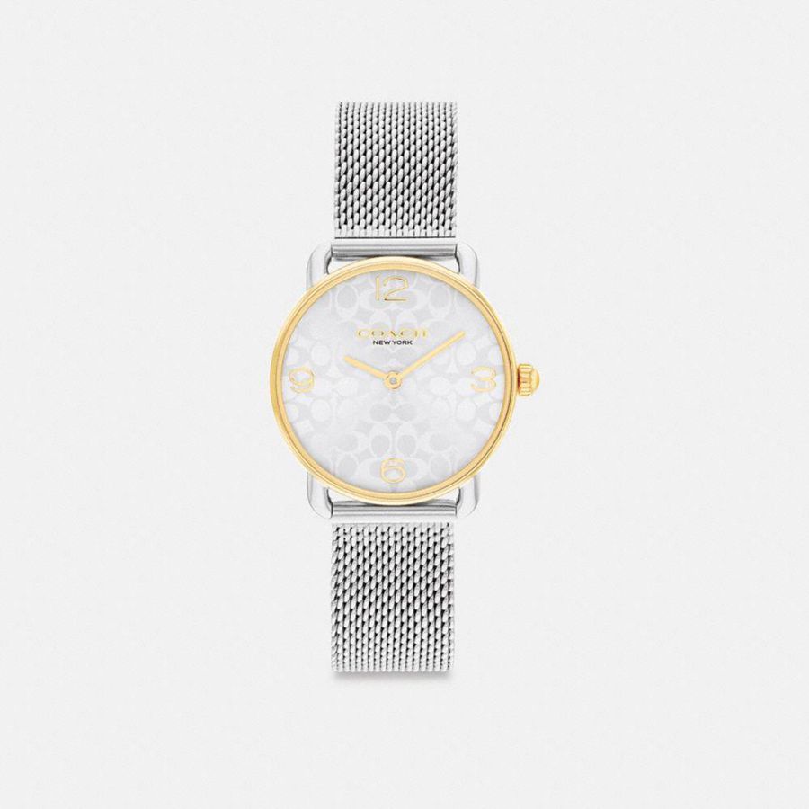 Relógios COACH Elliot Gift Set, 28 Mm Feminino Prateadas | 60382RWZH