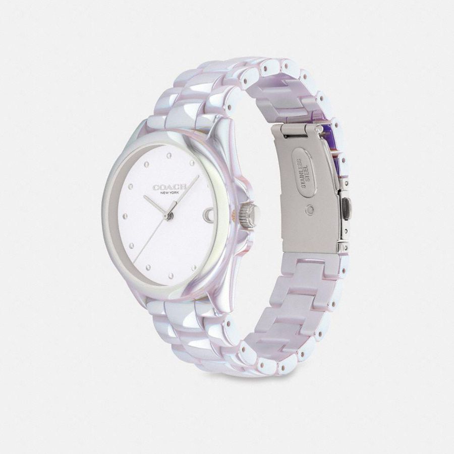 Relógios COACH Greyson, 36 Mm Feminino Prateadas | 05346ZAQO