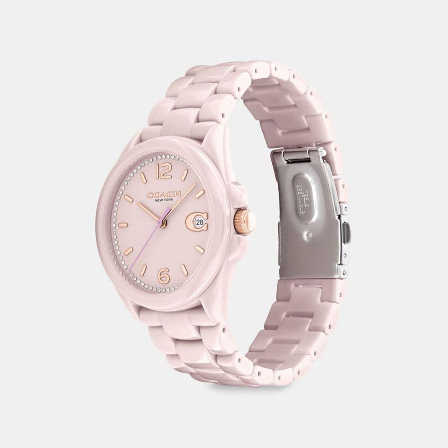 Relógios COACH Greyson, 36 Mm Feminino Rosa | 43926MFVJ
