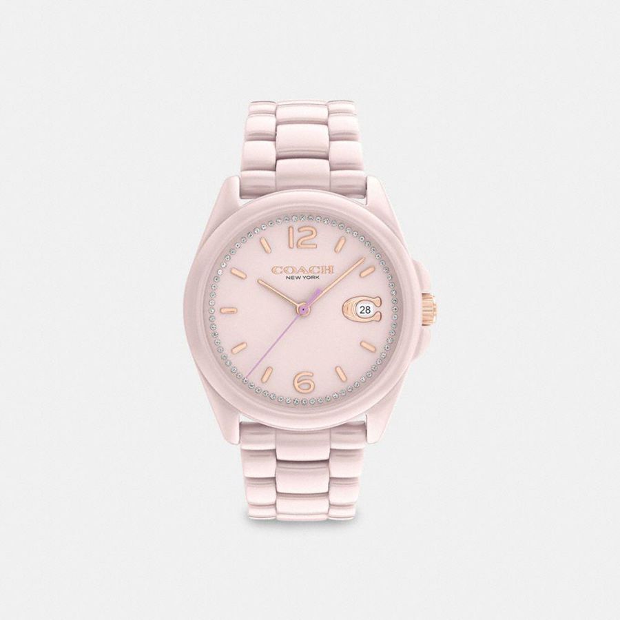 Relógios COACH Greyson, 36 Mm Feminino Rosa | 43926MFVJ
