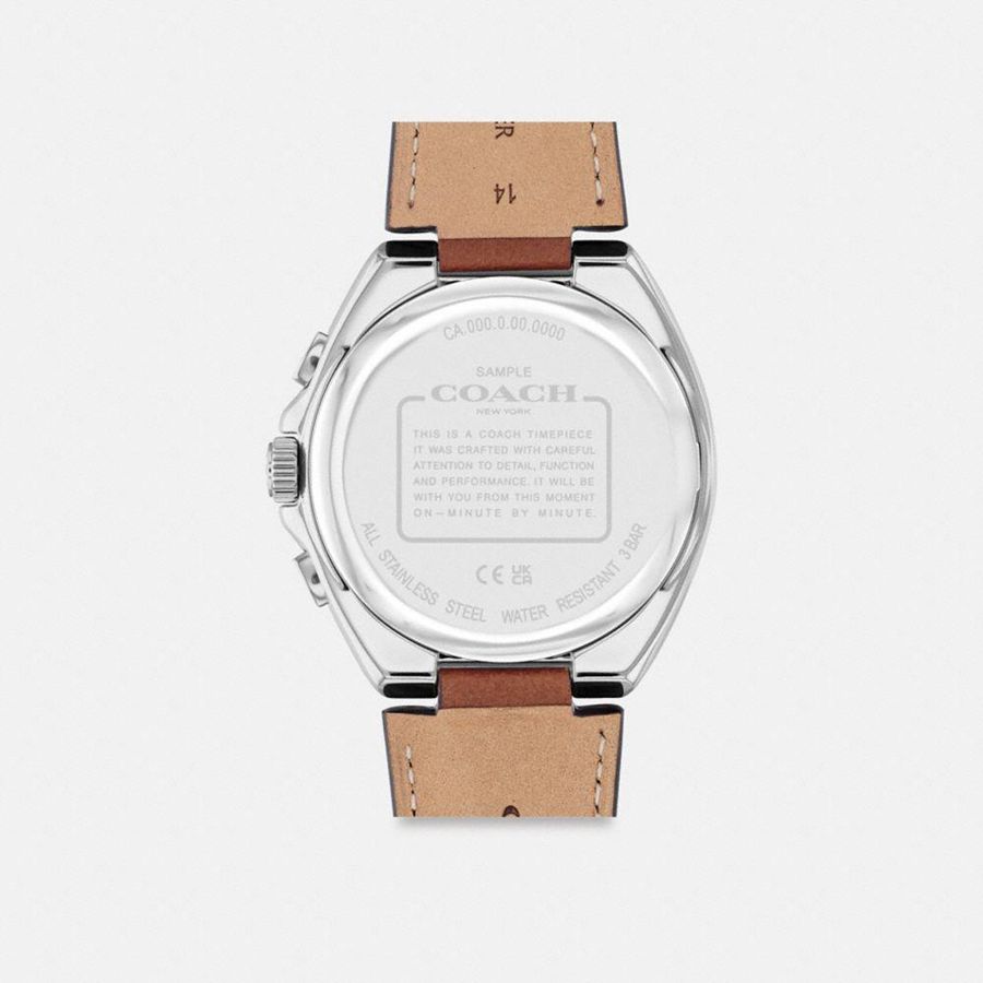 Relógios COACH Jackson, 45 Mm Masculino Marrom | 85619IKGV