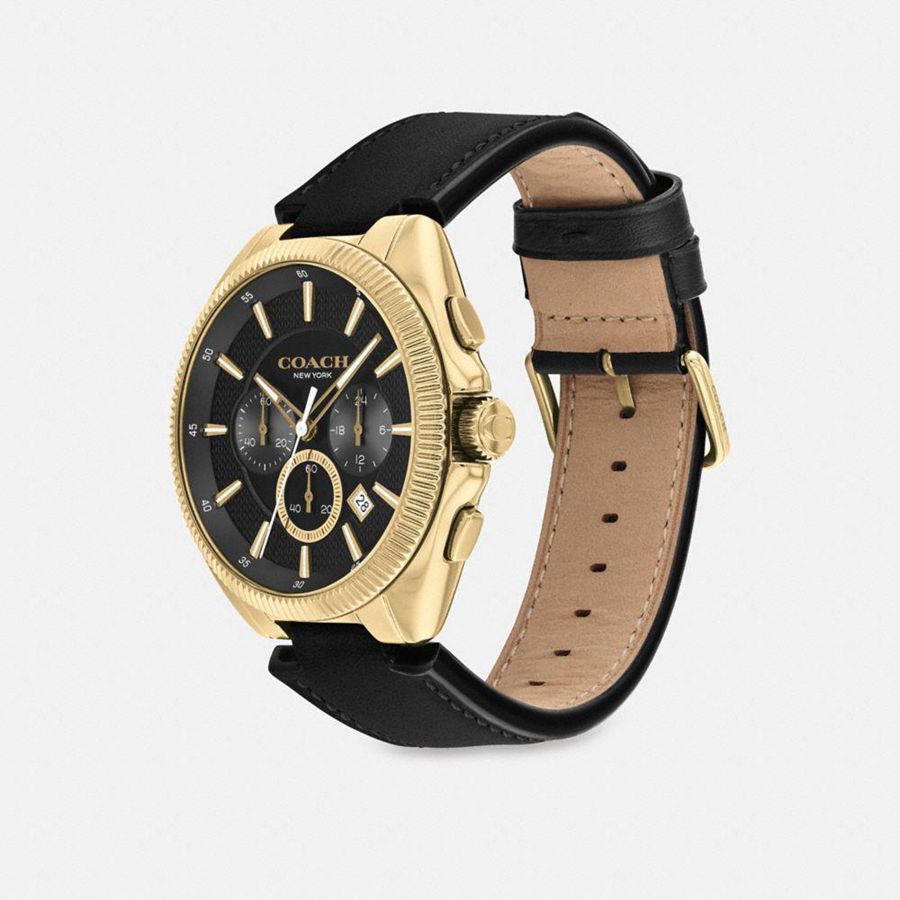 Relógios COACH Jackson, 45 Mm Masculino Pretas | 72810LZAM