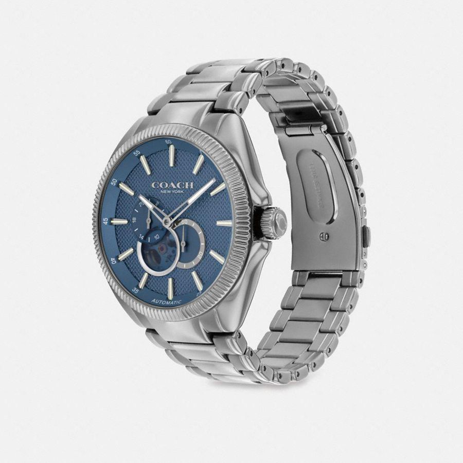 Relógios COACH Jackson Automatic, 45 Mm Masculino Prateadas | 57820NPRS
