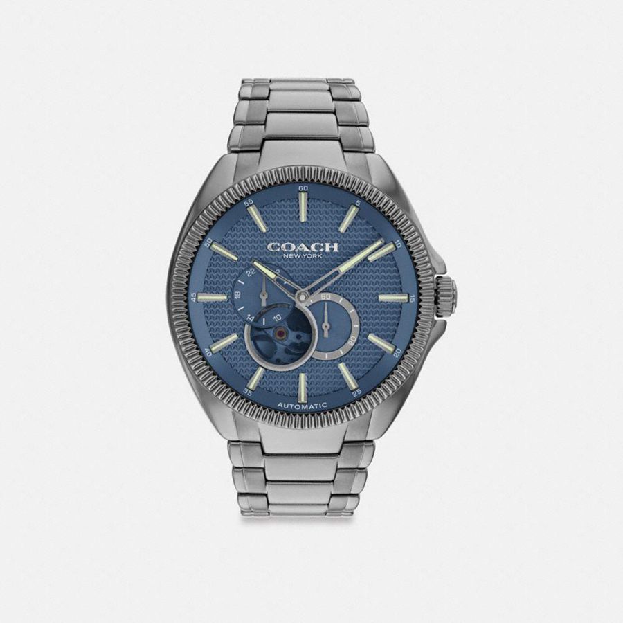 Relógios COACH Jackson Automatic, 45 Mm Masculino Prateadas | 57820NPRS