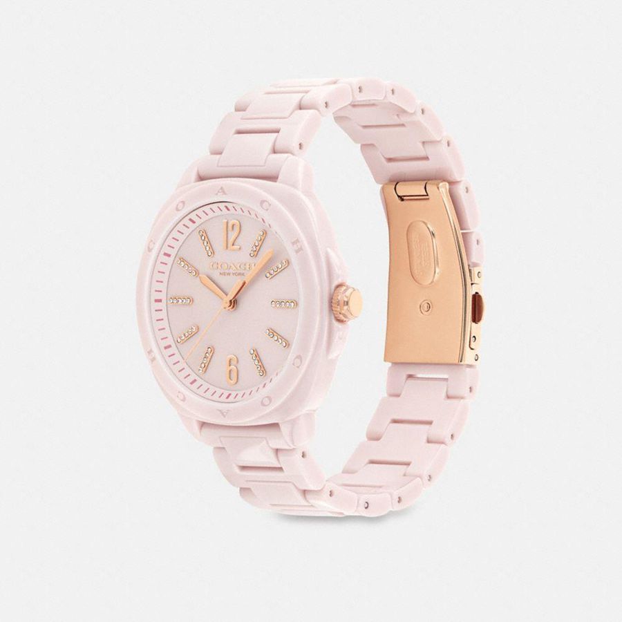Relógios COACH Kitt, 38 Mm Feminino Rosa | 79458FIRC
