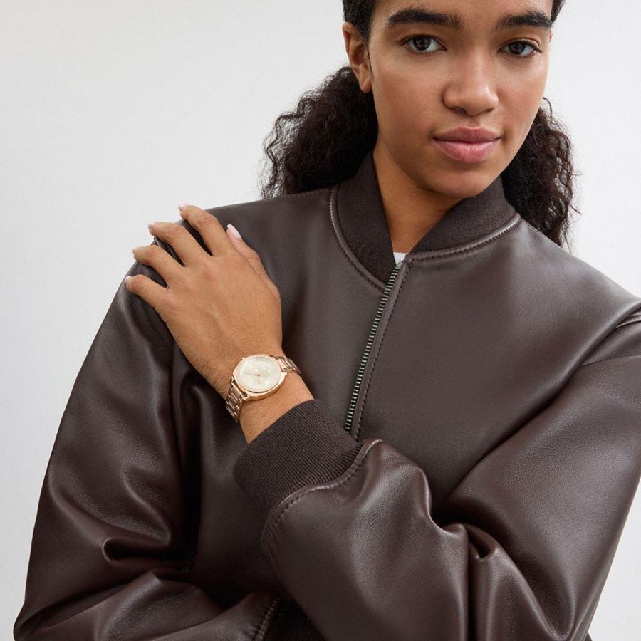 Relógios COACH Kitt Chronograph, 34 Mm Feminino Douradas | 21368MSUK