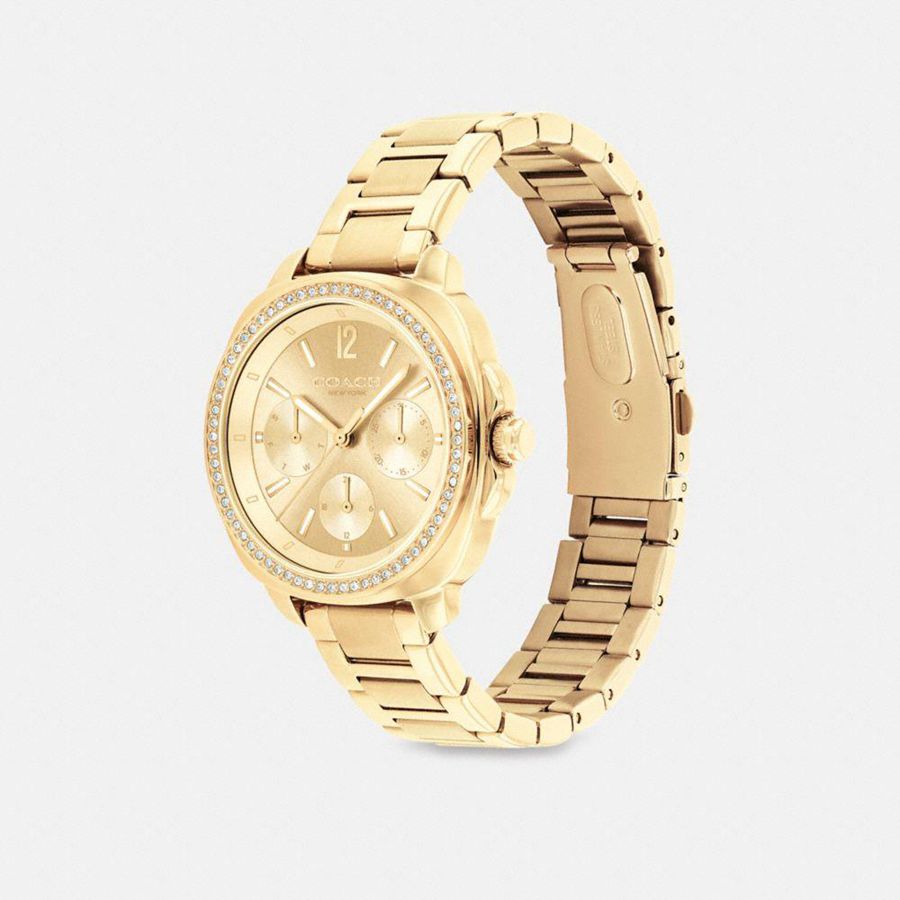 Relógios COACH Kitt Chronograph, 34 Mm Feminino Douradas | 47216MYRQ