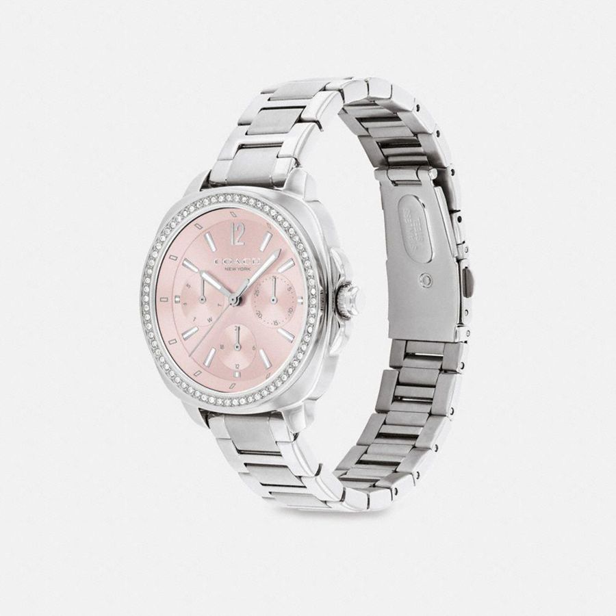Relógios COACH Kitt Chronograph, 34 Mm Feminino Prateadas | 34279DHSB