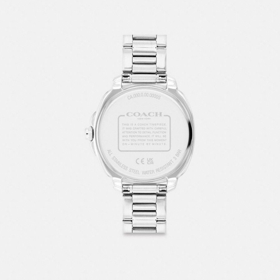 Relógios COACH Kitt Chronograph, 34 Mm Feminino Prateadas | 34279DHSB
