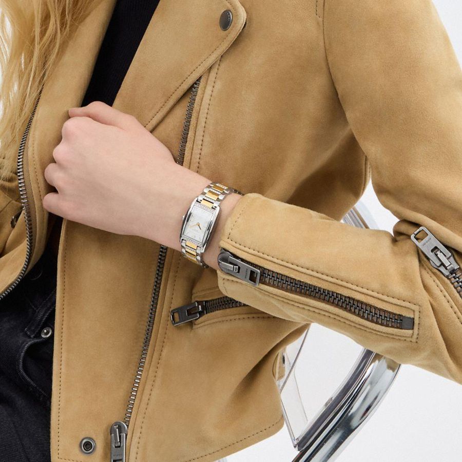 Relógios COACH Reese, 35 Mm X 24 Mm Feminino Prateadas | 13649DQXT