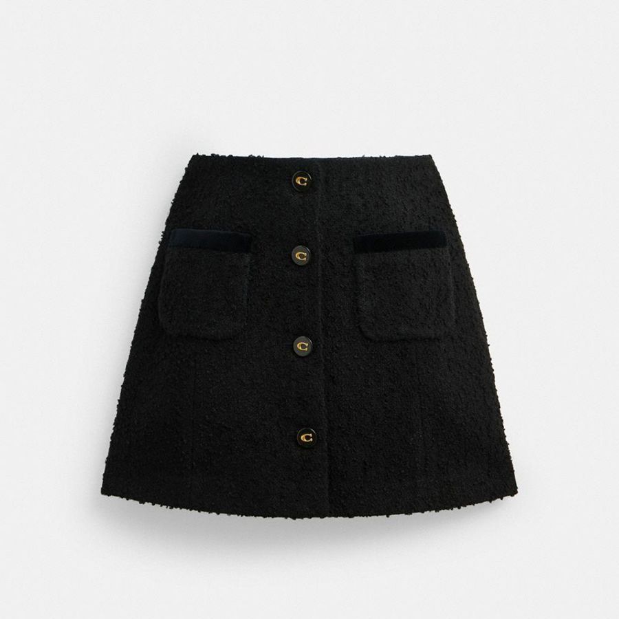 Saia COACH Boucle Feminino Pretas | 04856JPGS
