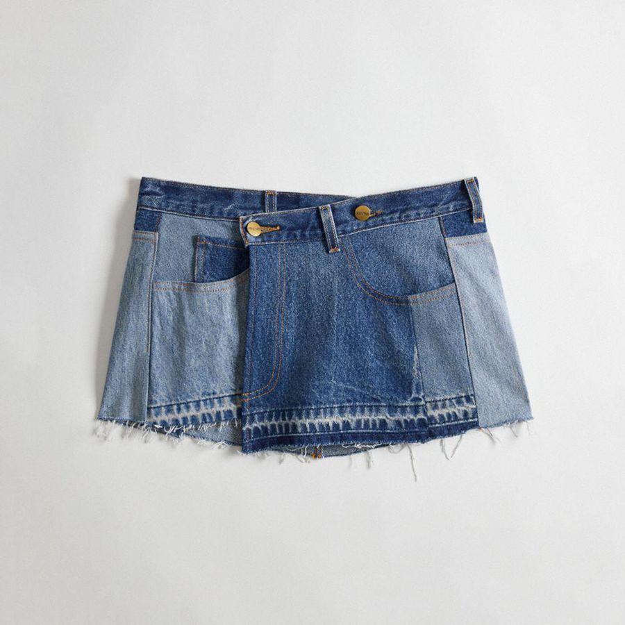 Saia COACH Cheap Feminino Azuis | 45687JUYV