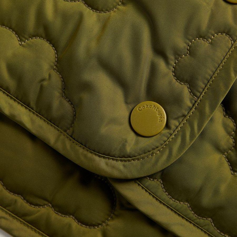 Saia COACH Topia Loop Quilted Cloud Feminino Verde Oliva | 57629KCEA