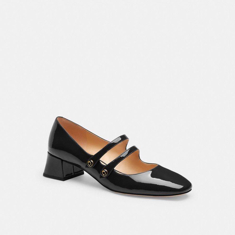 Saltos COACH Angelina Mary Jane Feminino Pretas | 89213FWIO