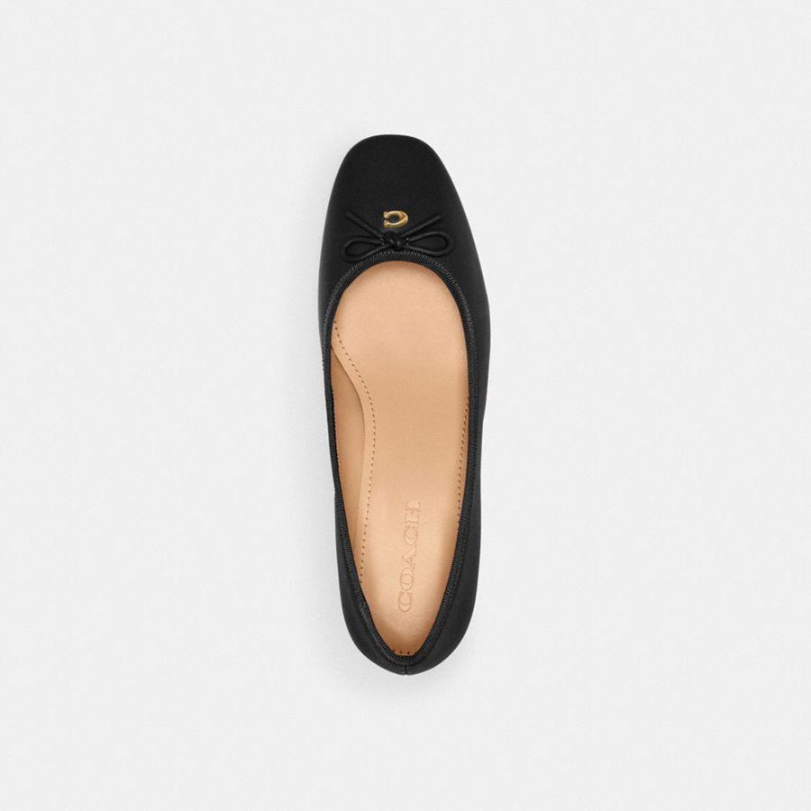 Saltos COACH Ava Ballet Feminino Pretas | 23681ZUCA