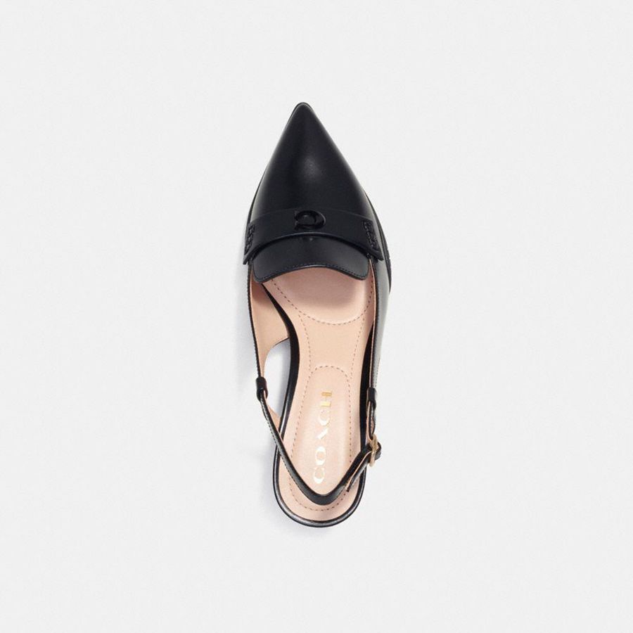 Saltos COACH Nikola Hybrid Slingback Feminino Pretas | 58012TMAW