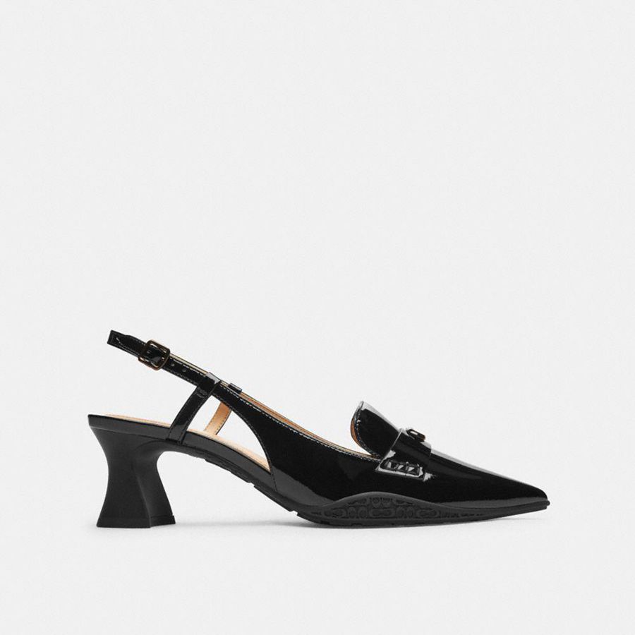 Saltos COACH Nikola Hybrid Slingback Feminino Pretas | 32108BPOZ